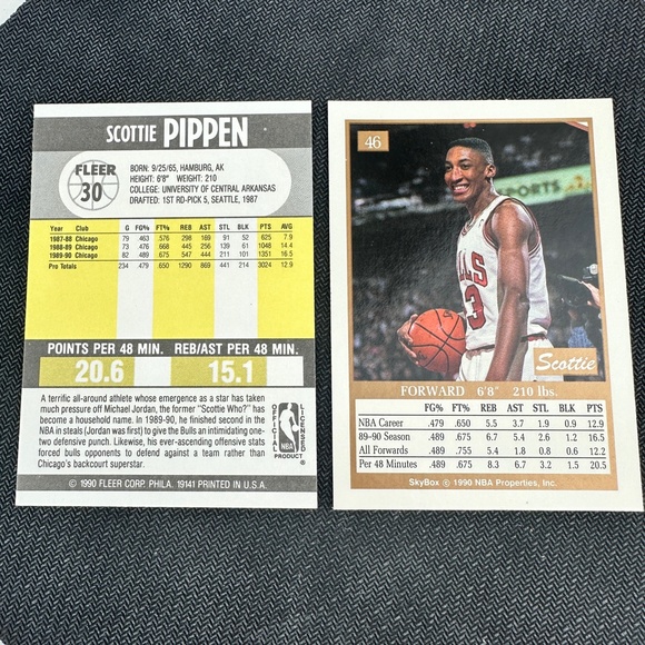 Pippen & Rodman 90's Bulls 8 card lot - Picture 5 of 13